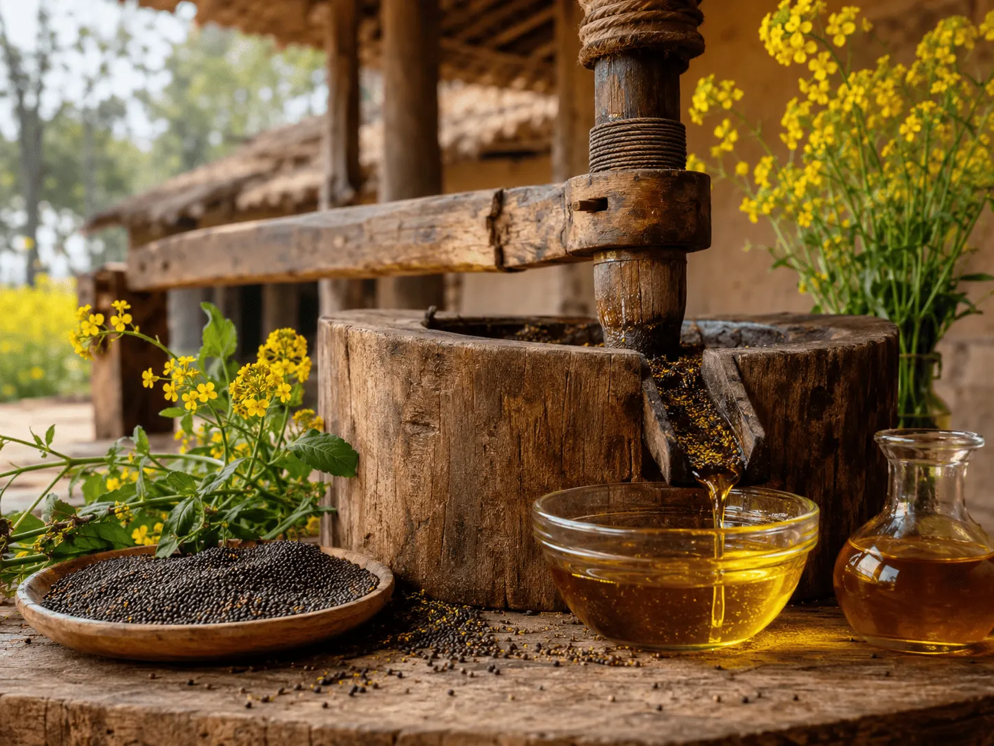 Pure cold-pressed mustard oil from Soil To Bowl