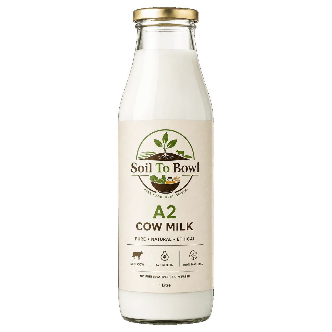 Pure A2 Desi Cow Milk from Soil To Bowl