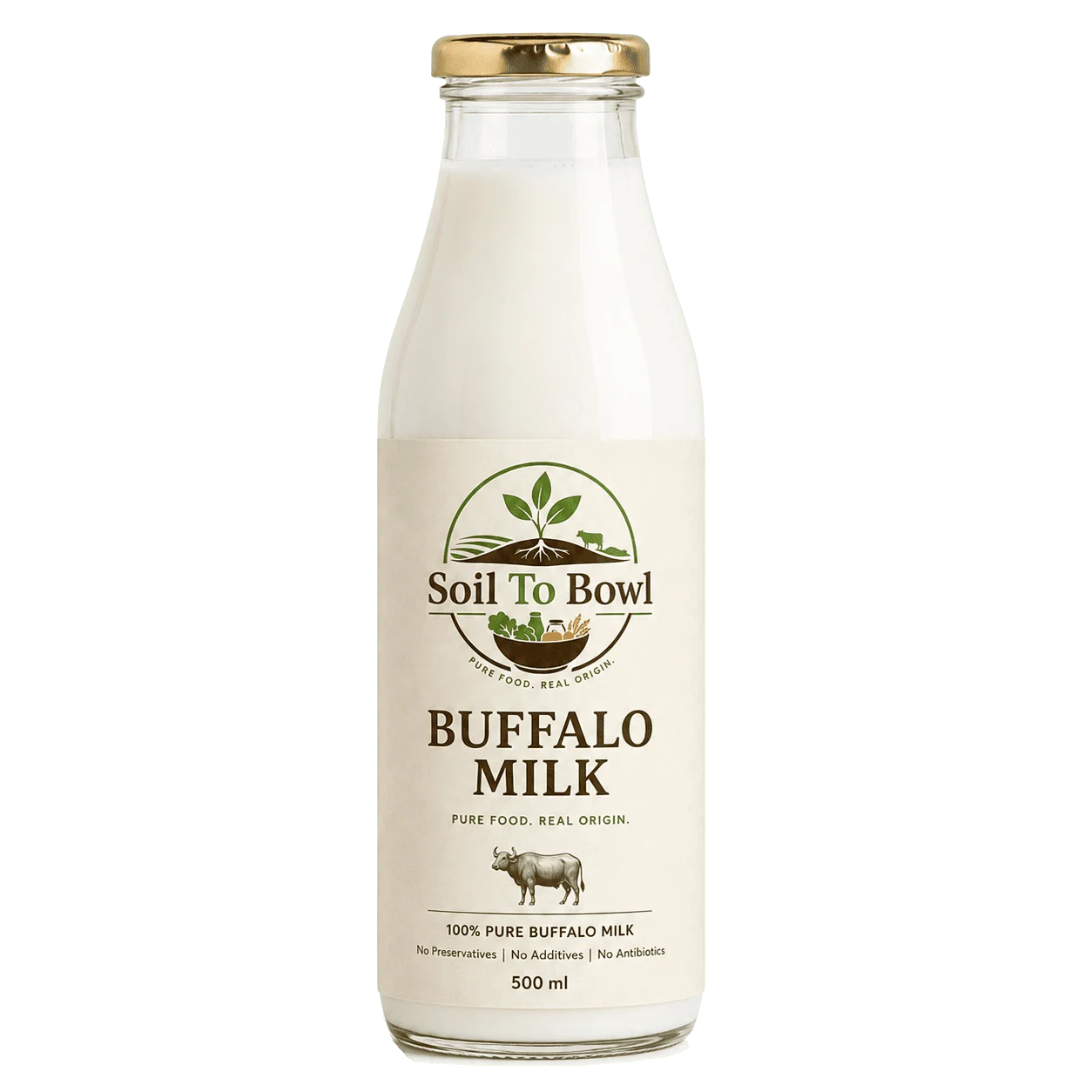 Pure fresh buffalo milk from Soil To Bowl