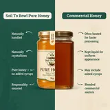 Raw honey compared with commercial honey
