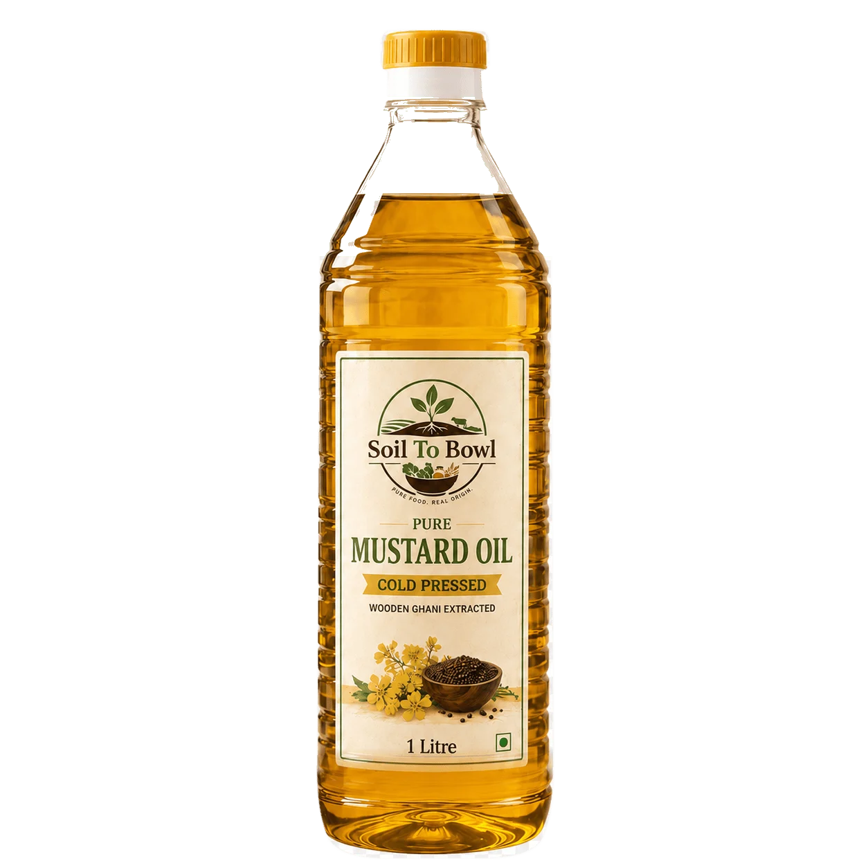 Pure cold pressed mustard oil from Soil To Bowl