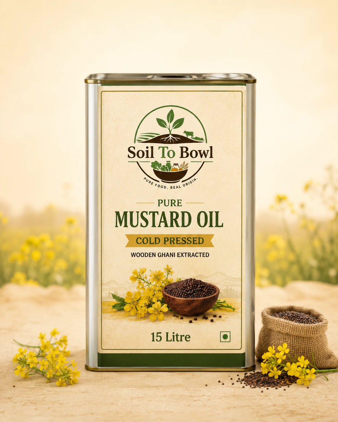 15 Litre Mustard Oil Tin