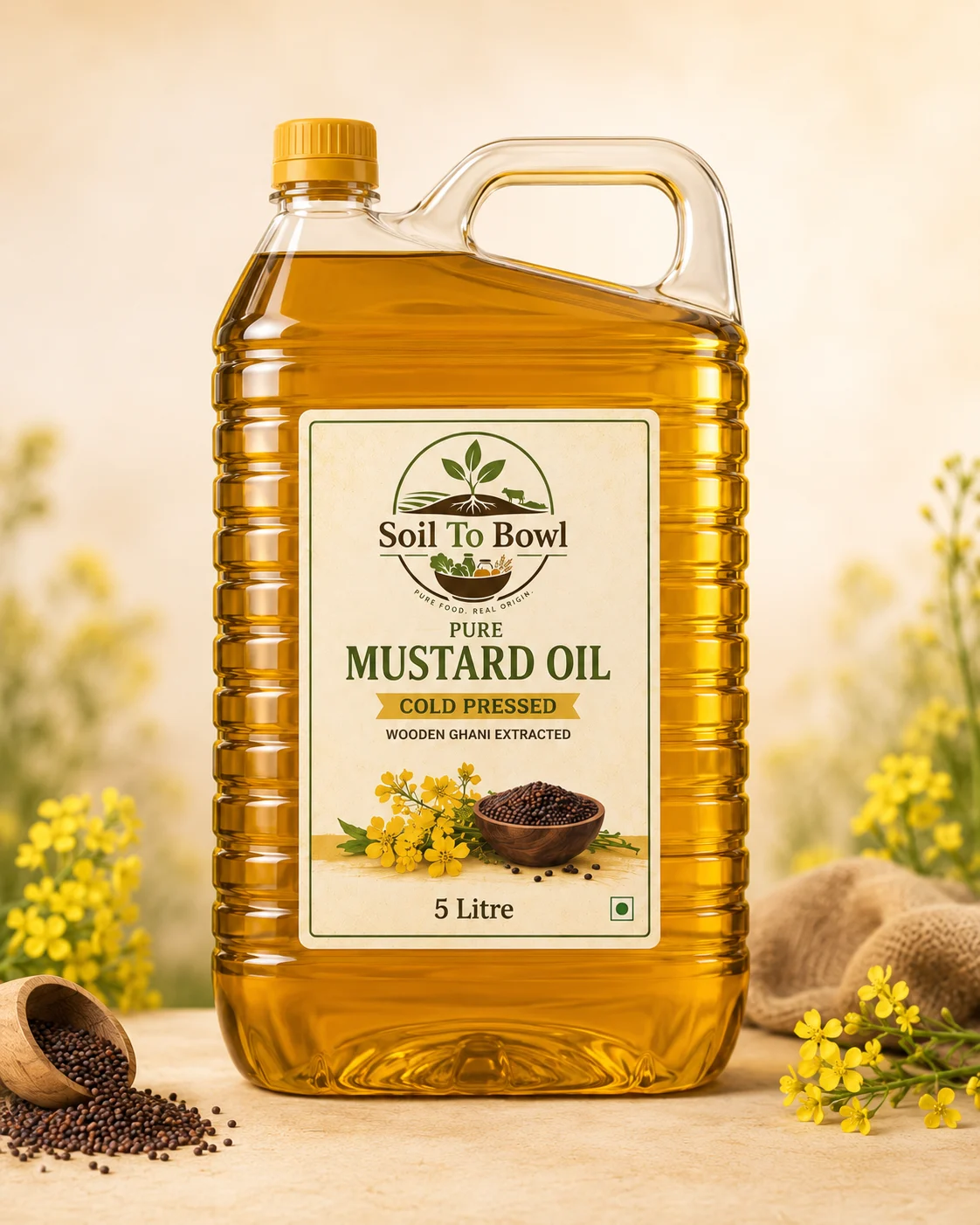 5 Litre Mustard Oil Container