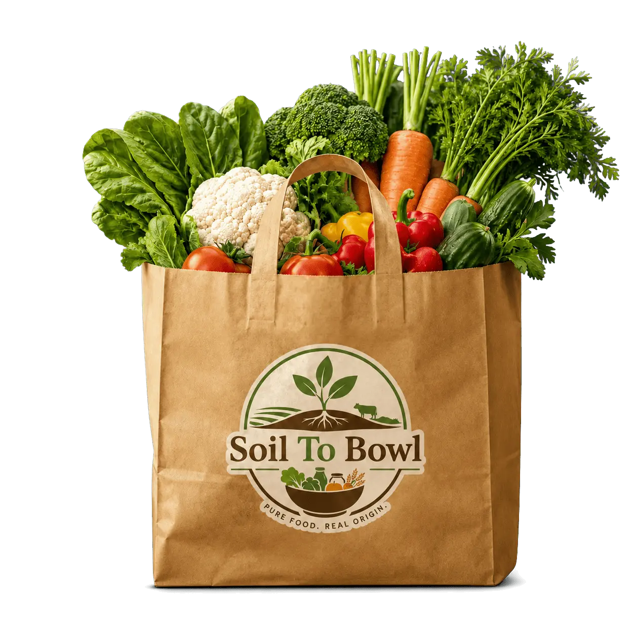 Soil To Bowl weekly fresh vegetable delivery bag